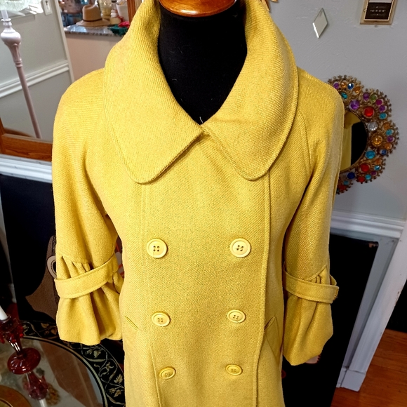 VTG Style Anthropologie Mustard Seed Yellow Jacket - Picture 3 of 13